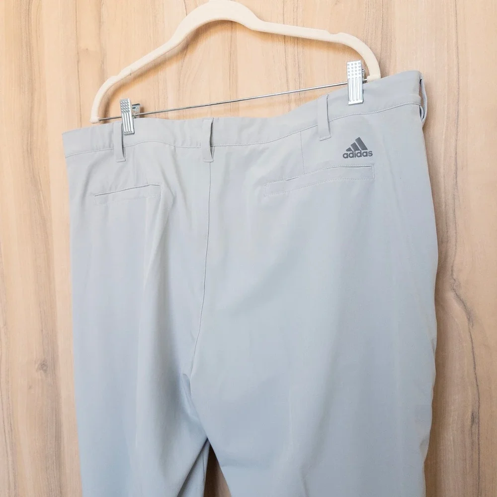 Adidas Mens Golf Pants 42X30 Light Gray Performance Stretch Preppy‎ Athleisure
